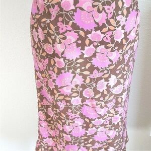 Silk floral skirt!